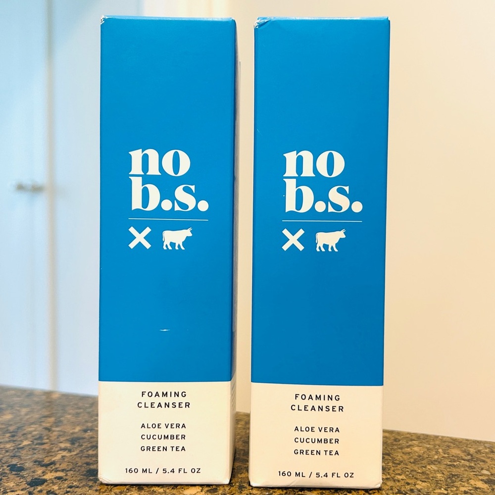 No B.S. (No Bad Stuff) Set 2 Foaming Cleansers Aloe Vera Cucumber Green Tea 🌱
